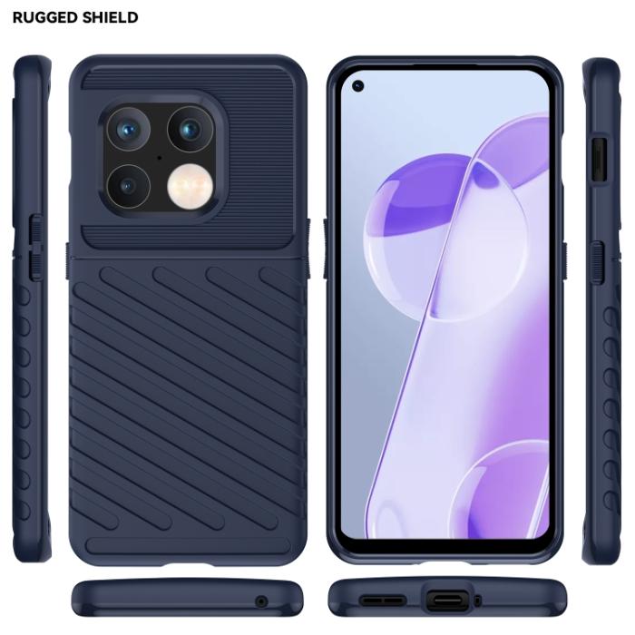 Bild 2,  OnePlus 10 Pro 5G Skal Twill Textur Blå - Teknikhallen.se