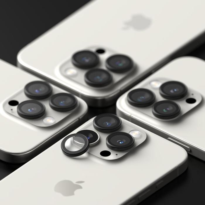 Bild 6, Ringke Ringke iPhone 16 Pro / 16 Pro Max 2-PACK Linsskydd Svart - Teknikhallen.se