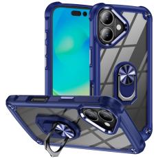  iPhone 16 Plus Skal Shockproof Ring Hybrid Bl&aring; - Teknikhallen.se