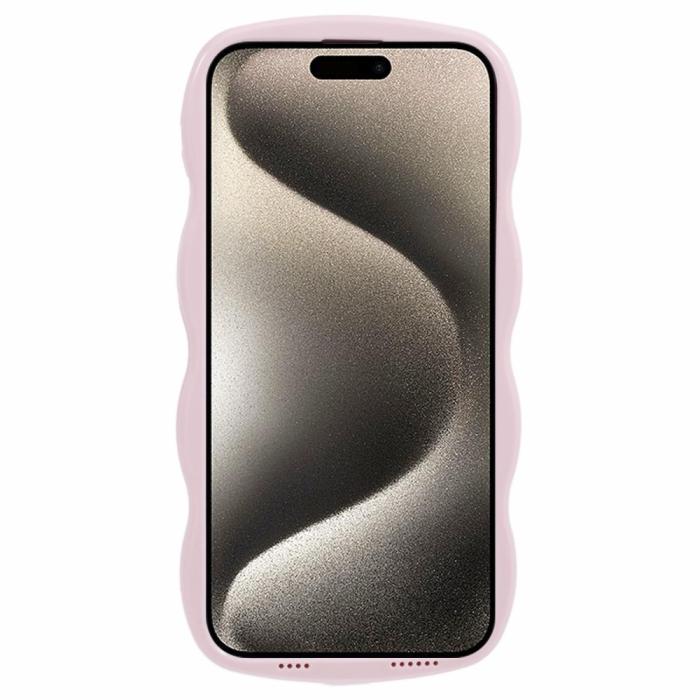 Bild 2,  iPhone 15 Pro Max Mobilskal Wavy Textur Rosa - Teknikhallen.se