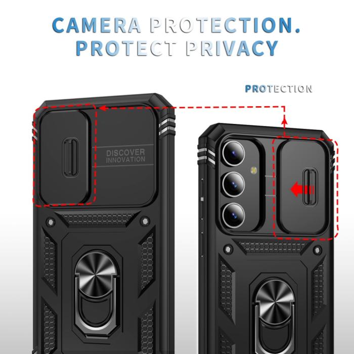 Bild 2,  Galaxy S24 Plus Skal CamShield Ring Hybrid Armor Svart - Teknikhallen.se