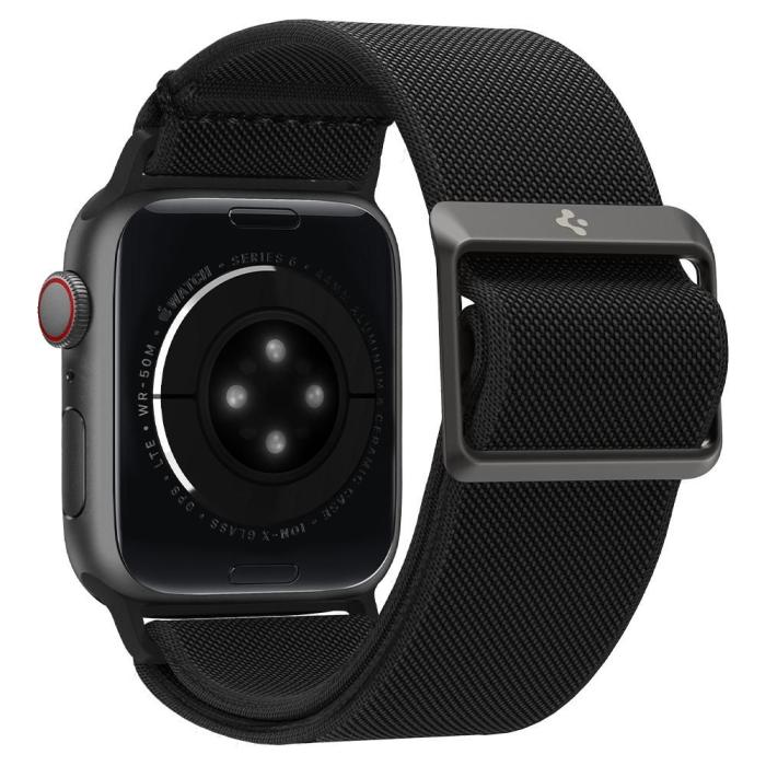 Bild 2, Spigen Spigen Apple Watch 42/44/45/46/49 mm Armband Fit Lite Svart - Teknikhallen.se
