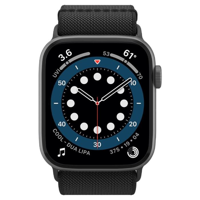 Bild 3, Spigen Spigen Apple Watch 42/44/45/46/49 mm Armband Fit Lite Svart - Teknikhallen.se