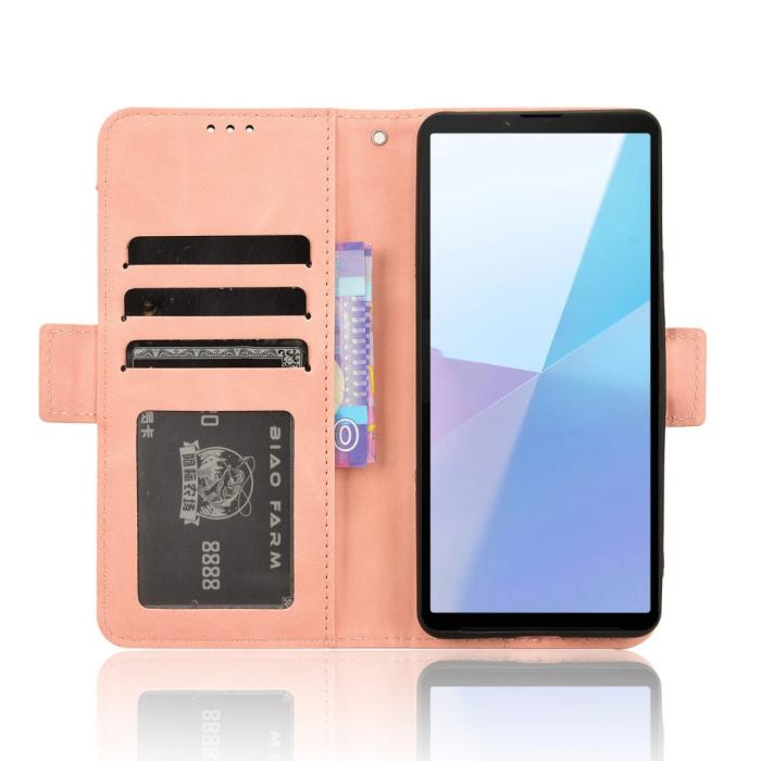 Bild 3,  Sony Xperia 10 VI Fodral Med Avtagbart Kortfodral Rosa - Teknikhallen.se