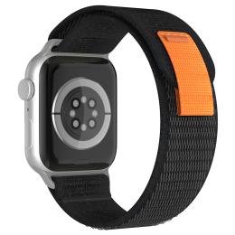 ColorPop Apple Watch 42/44/45/49 mm Armband Nylon Trail Loop Svart - Teknikhallen.se