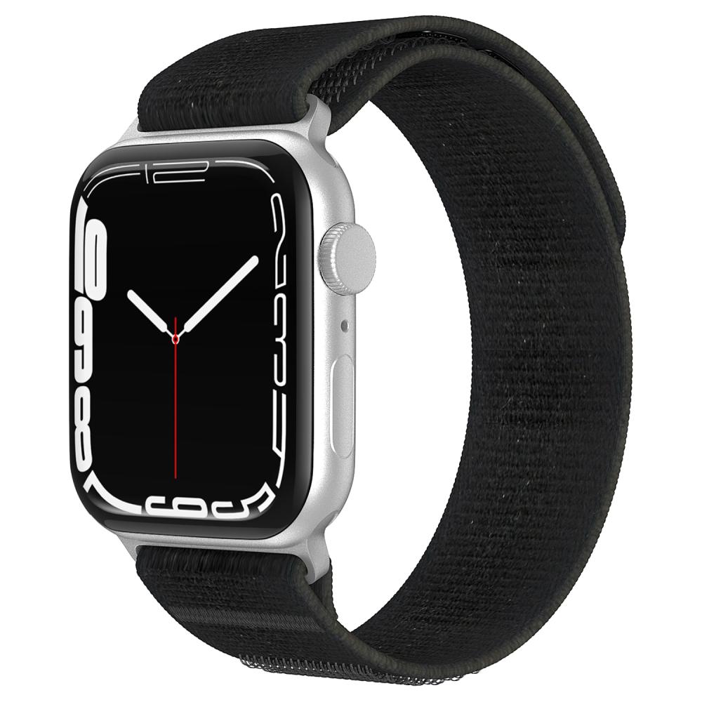 ColorPop Apple Watch 42/44/45/49 mm Armband Nylon Trail Loop Svart - Teknikhallen.se