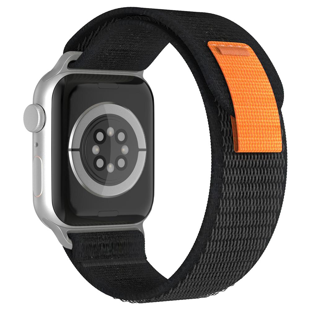 ColorPop Apple Watch 42/44/45/49 mm Armband Nylon Trail Loop Svart - Teknikhallen.se