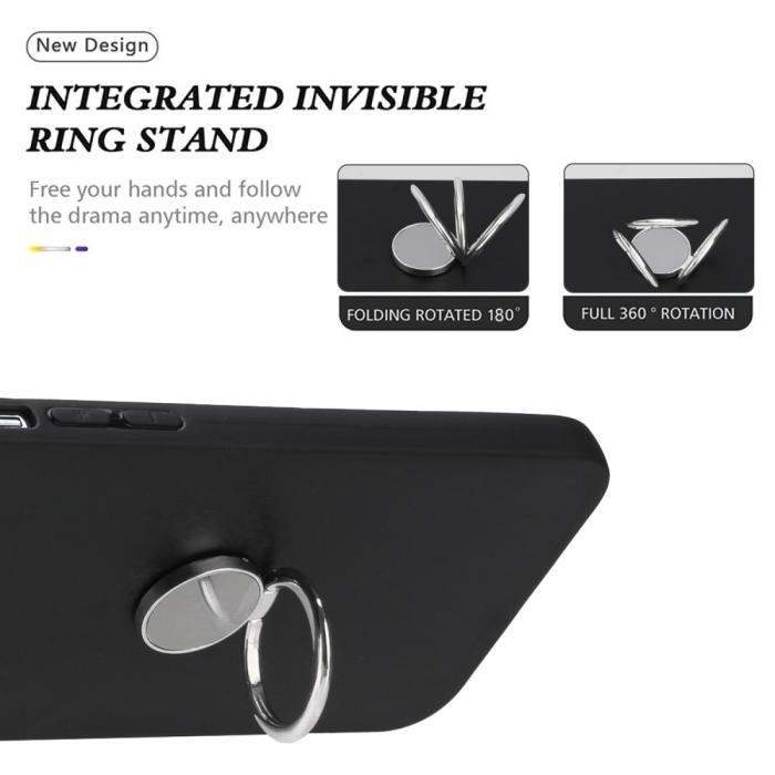 Bild 4,  Samsung Galaxy S24 FE Skal Med Ringhållare Silver - Teknikhallen.se