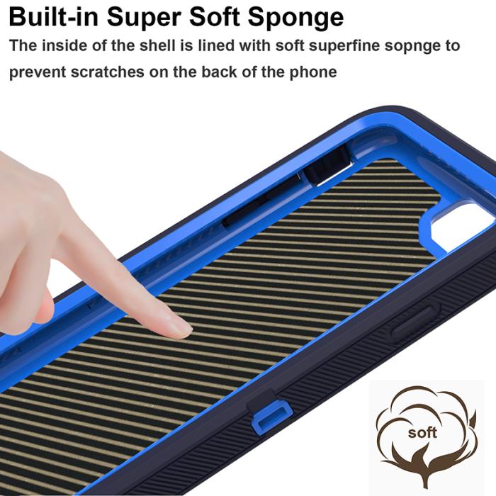 Bild 5,  iPhone 7/8/SE (2020/2022) - Shockproof Hybrid Armor Skal - Mörk Blå/Blå - Teknikhallen.se