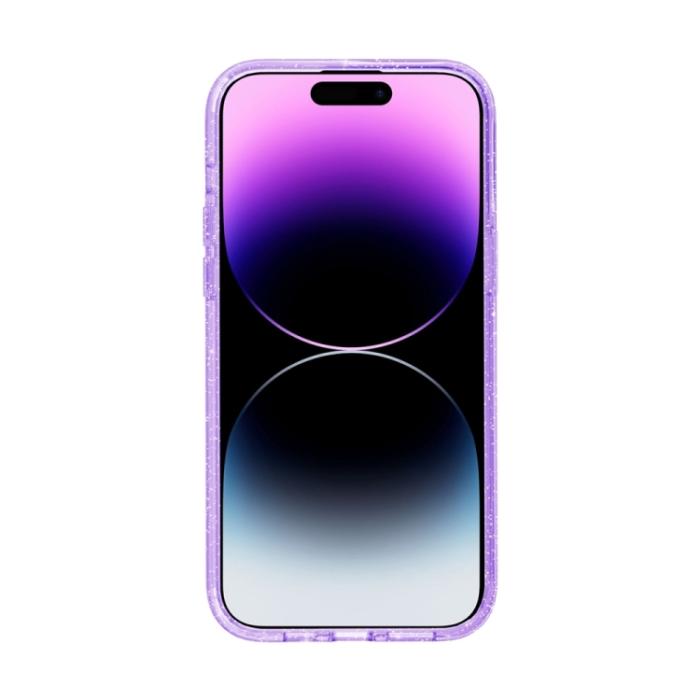 Bild 3,  iPhone 15 Pro Skal MagSafe Glitter Hybrid Lila - Teknikhallen.se