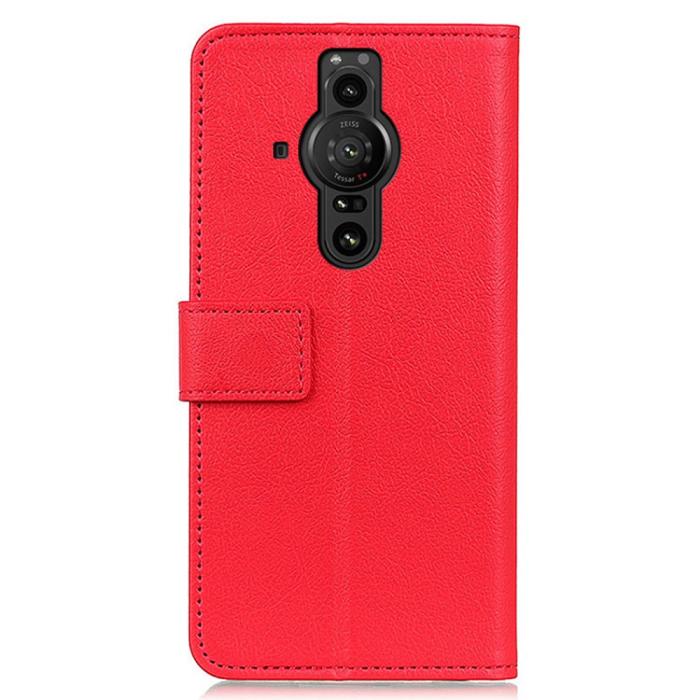 Bild 3,  Sony Xperia Pro-I Fodral Läder Röd - Teknikhallen.se