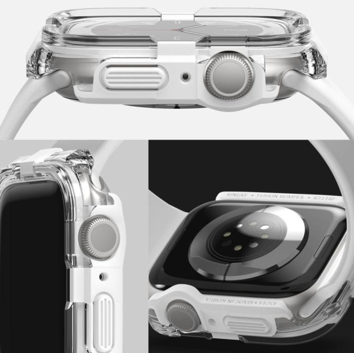 Bild 3, Ringke Ringke Apple Watch 44/45 mm Skal Fusion Bumper Vit - Teknikhallen.se