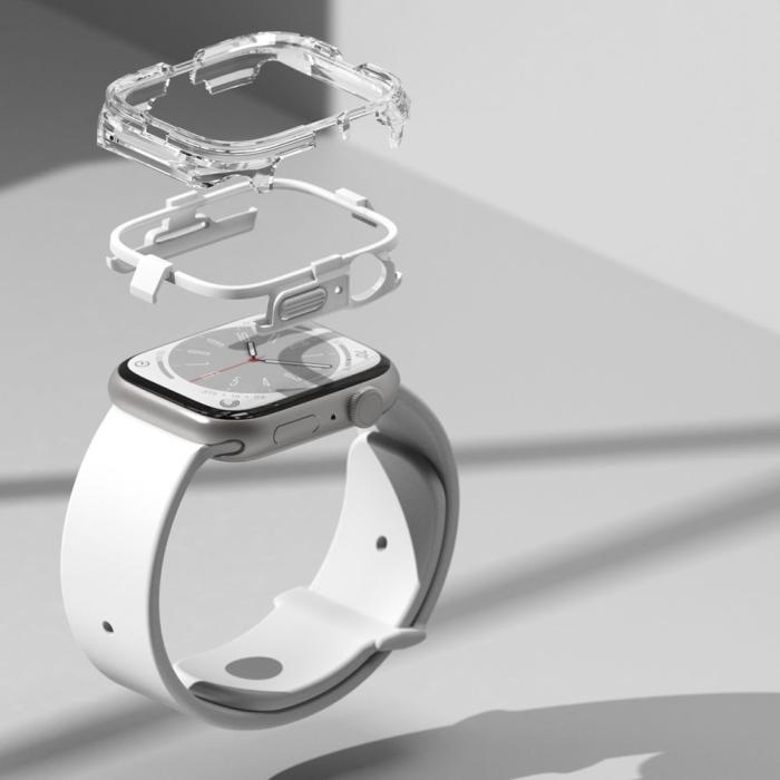 Bild 5, Ringke Ringke Apple Watch 44/45 mm Skal Fusion Bumper Vit - Teknikhallen.se