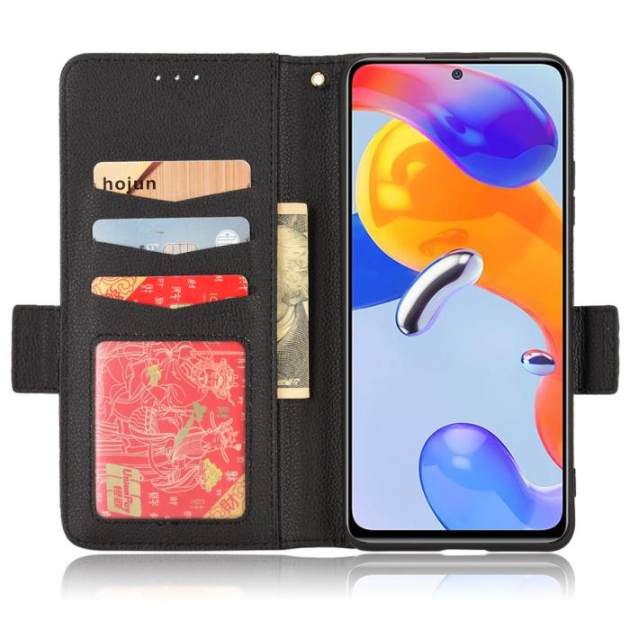 Bild 4,  Xiaomi Redmi Note 11 Pro 5G Fodral Litchi Textur Svart - Teknikhallen.se
