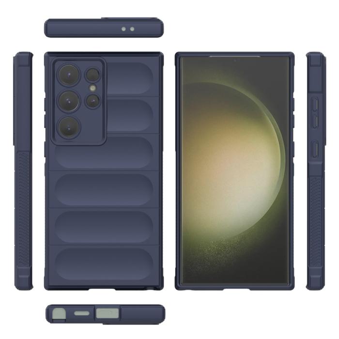 Bild 5,  Samsung Galaxy S24 Ultra Skal Magic Shield Mörk Blå - Teknikhallen.se