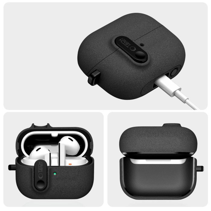 Bild 4, Tech-Protect Tech-Protect Galaxy Buds 3/3 Pro/3 FE Skal Slim Hook Svart - Teknikhallen.se