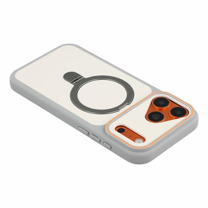 Bild 5,  iPhone 18 Pro / 17 Pro Skal MagSafe Stativ 2-färg Hybrid Grå - Teknikhallen.se