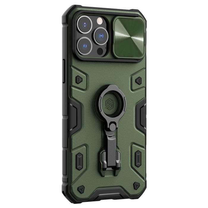 Bild 5, NILLKIN NILLKIN iPhone 13 Pro Max Skal CamShield Armor Pro Grön - Teknikhallen.se