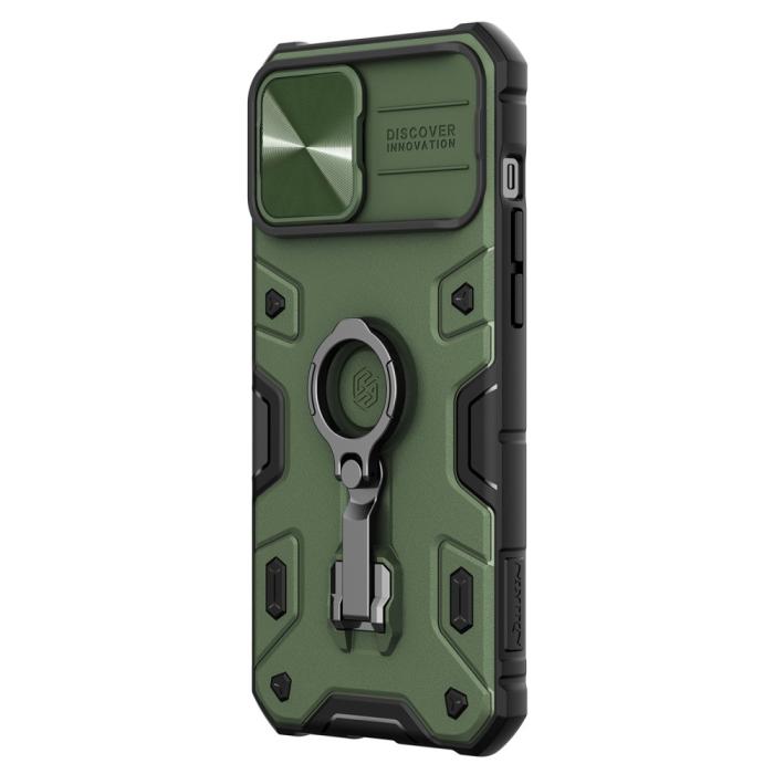 Bild 6, NILLKIN NILLKIN iPhone 13 Pro Max Skal CamShield Armor Pro Grön - Teknikhallen.se