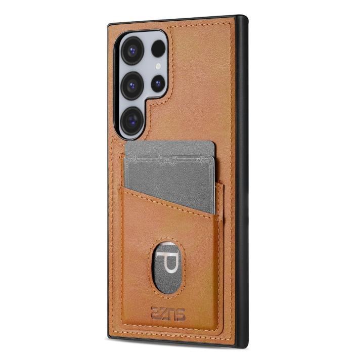 Bild 2, AZNS AZNS Samsung Galaxy S25 Ultra Skal Med Kortfack Läder Brun - Teknikhallen.se