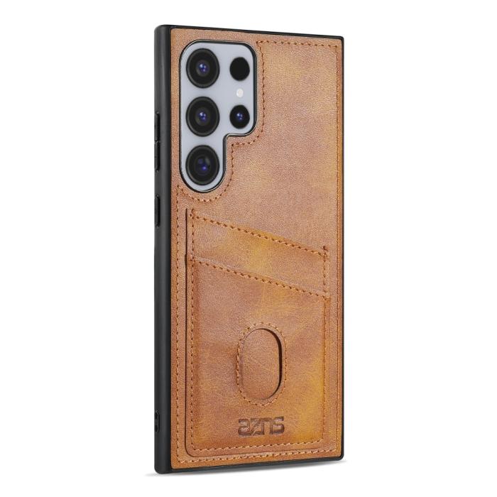 Bild 3, AZNS AZNS Samsung Galaxy S25 Ultra Skal Med Kortfack Läder Brun - Teknikhallen.se