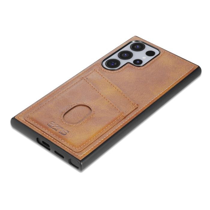 Bild 4, AZNS AZNS Samsung Galaxy S25 Ultra Skal Med Kortfack Läder Brun - Teknikhallen.se