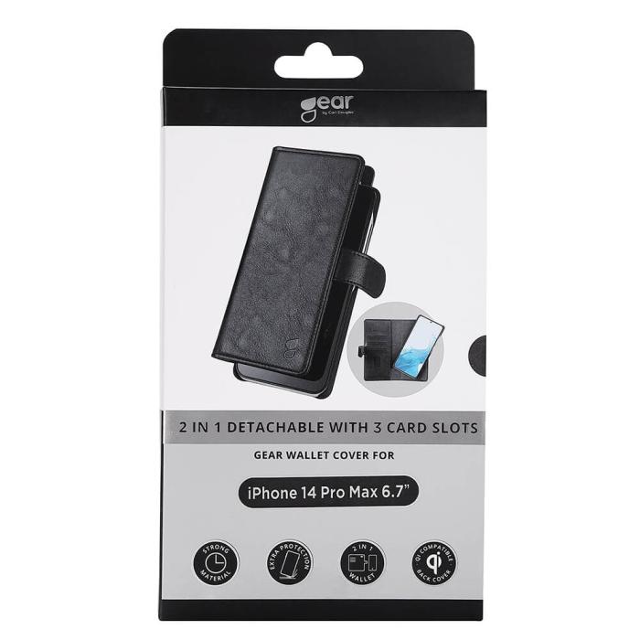 Bild 2, Gear GEAR iPhone 14 Pro Max 2in1 Magnet Fodral / Skal Svart - Teknikhallen.se