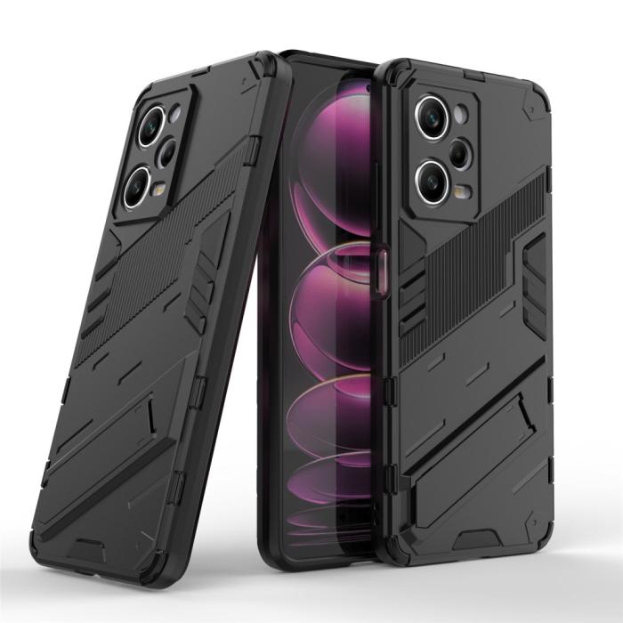 Bild 4,  Xiaomi Redmi Note 12 Pro 5G Skal Hybrid Kickstand Svart - Teknikhallen.se