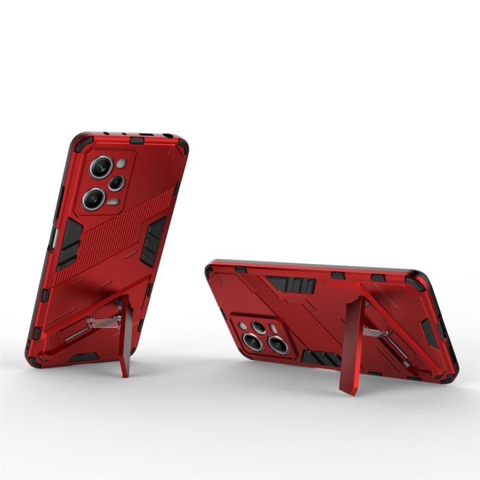 Bild 2,  Xiaomi Redmi Note 12 Pro 5G Skal Hybrid Kickstand Röd - Teknikhallen.se