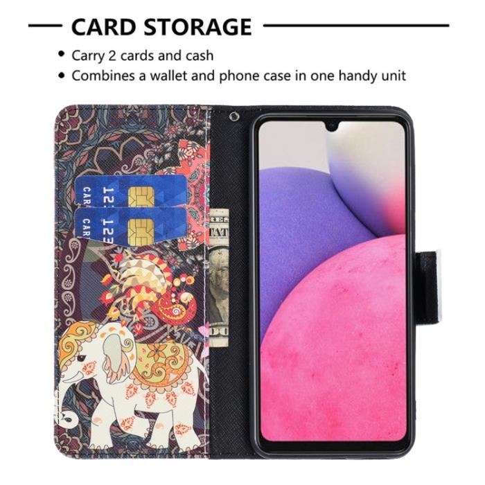 Bild 5,  Samsung Galaxy A33 5G Fodral Med Tryck Mandala Elefant - Teknikhallen.se