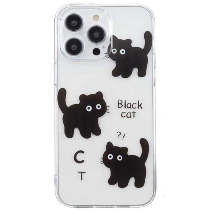 Bild 2,  iPhone 16 Pro Skal TPU Svarta Katter - Teknikhallen.se