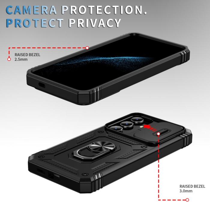 Bild 4,  Galaxy S24 Plus Skal CamShield Ring Hybrid Armor Svart - Teknikhallen.se