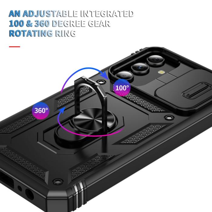 Bild 5,  Galaxy S24 Plus Skal CamShield Ring Hybrid Armor Svart - Teknikhallen.se