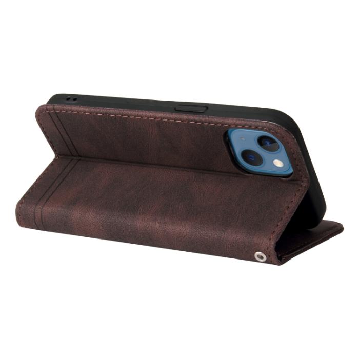 Bild 5,  iPhone 14 Fodral Skin Touch Brun - Teknikhallen.se