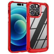  iPhone 16 Pro Max Skal Shockproof Hybrid Armor R&ouml;d - Teknikhallen.se
