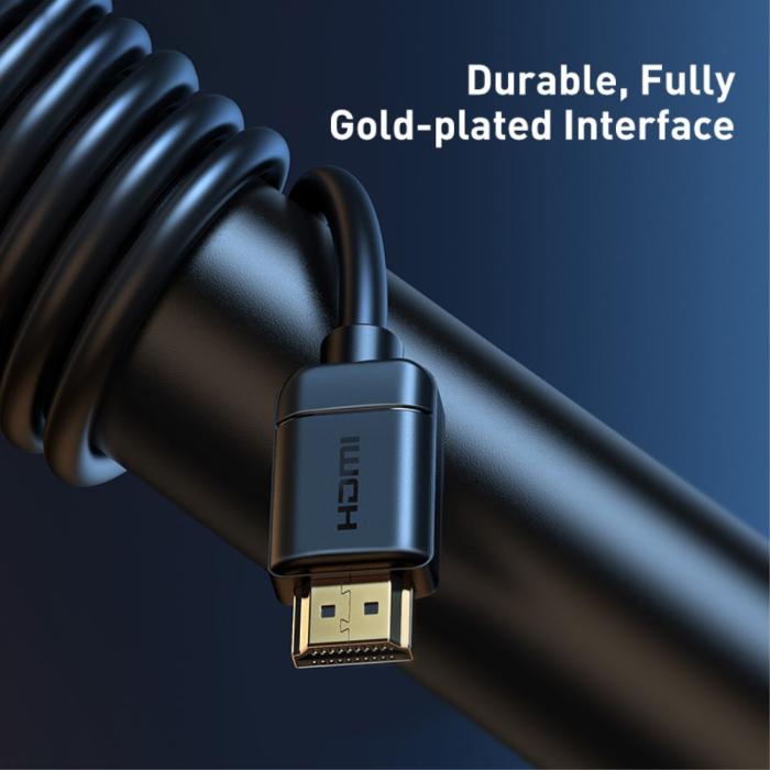 Bild 6, BASEUS Baseus 2m 4K 60Hz HD HDMI - HDMI Kabel Svart - Teknikhallen.se
