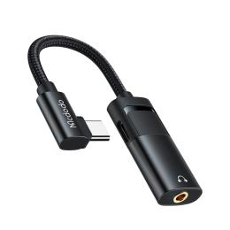 MCDODO Mcdodo DAC 60W PD USB-C - 3.5mm AUX Adapter Laddningsfunktion Svart - Teknikhallen.se