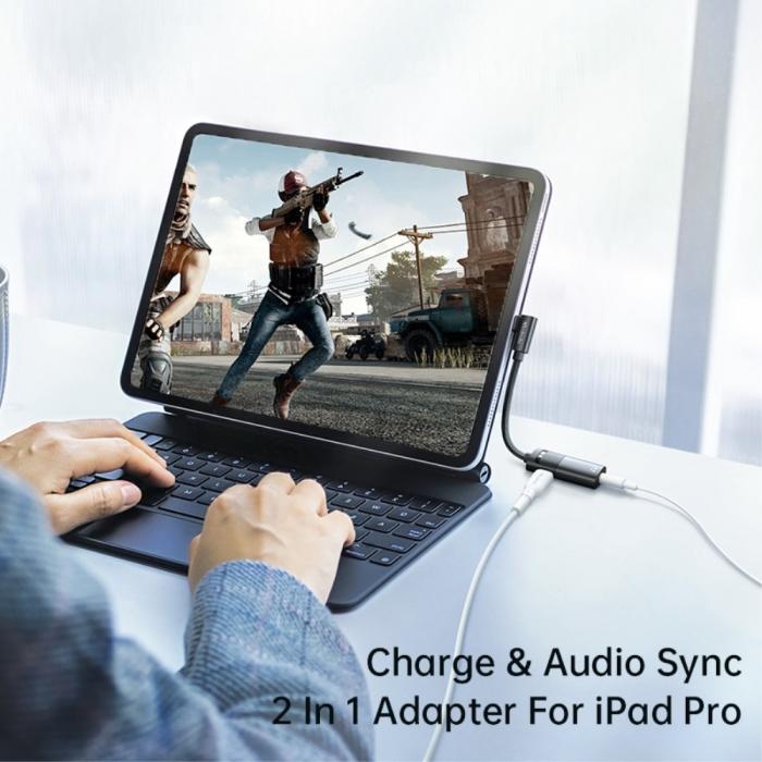 Bild 5, MCDODO Mcdodo DAC 60W PD USB-C - 3.5mm AUX Adapter Laddningsfunktion Svart - Teknikhallen.se