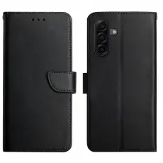  Samsung Galaxy S26 Fodral &Auml;kta L&auml;der Svart - Teknikhallen.se
