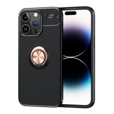  iPhone 15 Pro Max Skal Ring Svart/Ros&eacute;guld - Teknikhallen.se
