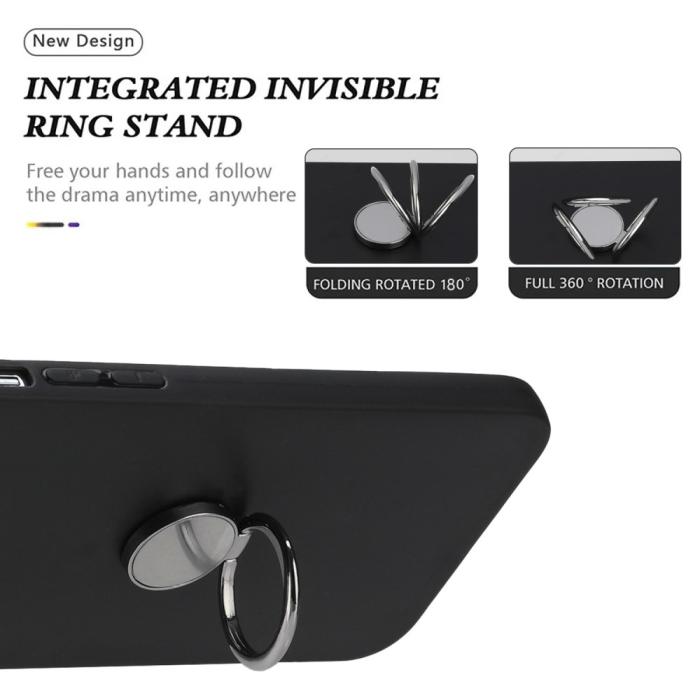 Bild 4,  Samsung Galaxy S24 FE Skal Med Ringhållare Svart - Teknikhallen.se