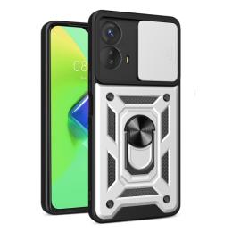  Motorola Moto G73 5G Skal CamShield Ring Silver - Teknikhallen.se