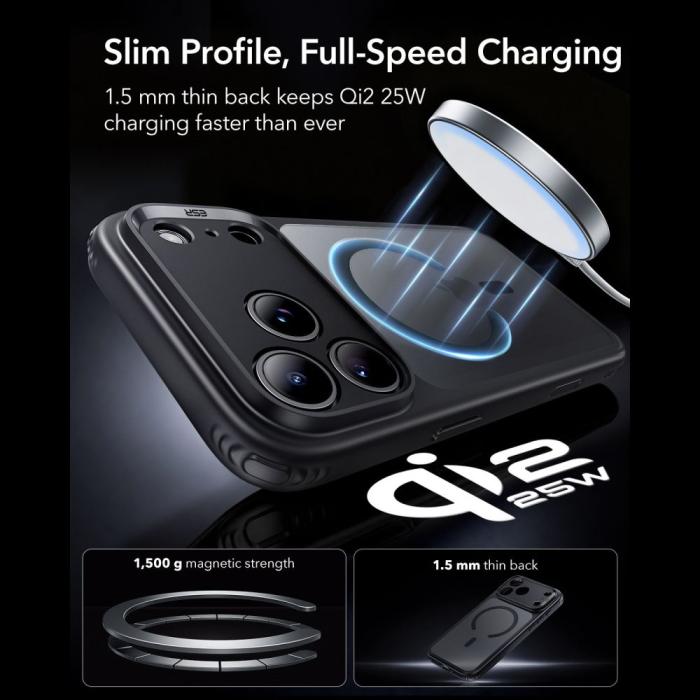 Bild 5, ESR ESR iPhone 18 Pro Max / 17 Pro Max Skal MagSafe Frostad Hybrid - Teknikhallen.se