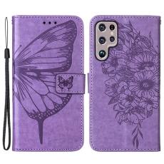  Samsung Galaxy S23 Ultra Fodral Fj&auml;ril Tryck Lila - Teknikhallen.se