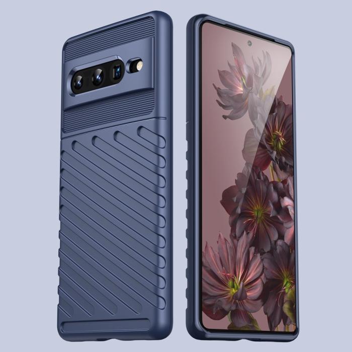Bild 6,  Google Pixel 7 Pro Skal Twill Textur Blå - Teknikhallen.se
