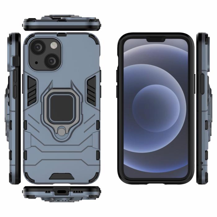 Bild 6,  iPhone 13 Mini - Hybrid Ring Skal - Navy Blue - Teknikhallen.se