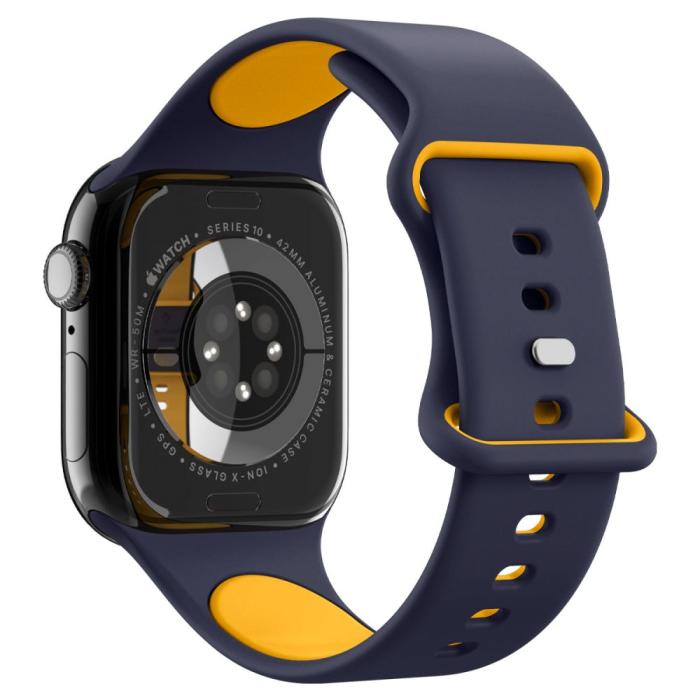Bild 5, Spigen Spigen Apple Watch 42/41/40/38 mm Armband Nano Pop Blueberry Navy - Teknikhallen.se