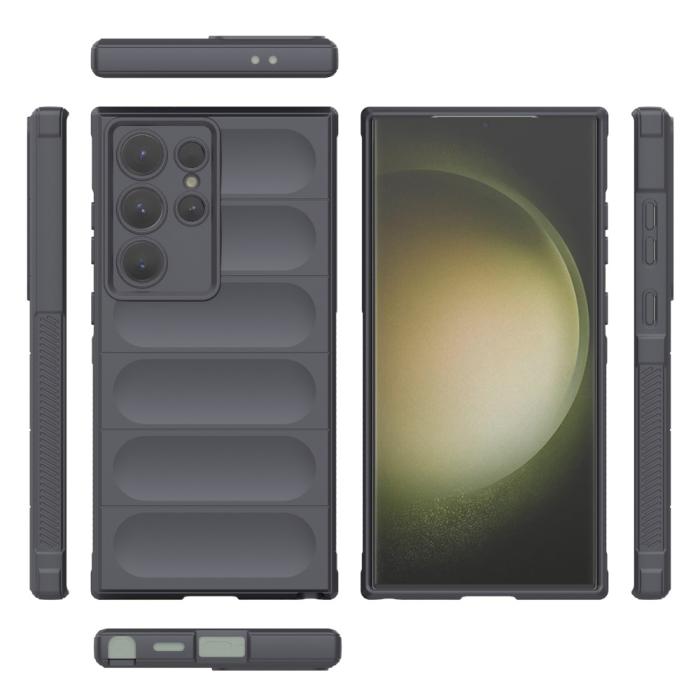 Bild 5,  Samsung Galaxy S24 Ultra Skal Magic Shield Mörk Grå - Teknikhallen.se