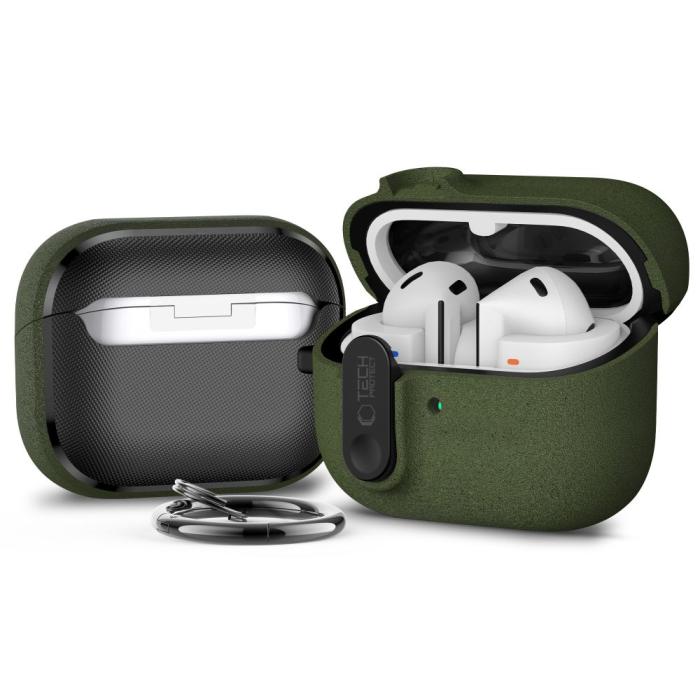 Bild 2, Tech-Protect Tech-Protect Galaxy Buds 3/3 Pro/3 FE Skal Slim Hook Olive Green - Teknikhallen.se