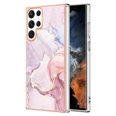  Samsung Galaxy S23 Ultra Skal Marmor TPU Ros&eacute;guld - Teknikhallen.se
